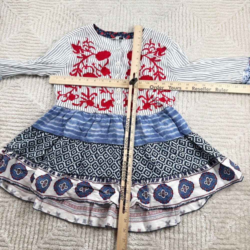 John Mark Tunic Top Women XS Tiered Boho Artsy Chic Peplum Whimsical Cottagrcore - Picture 3 of 10